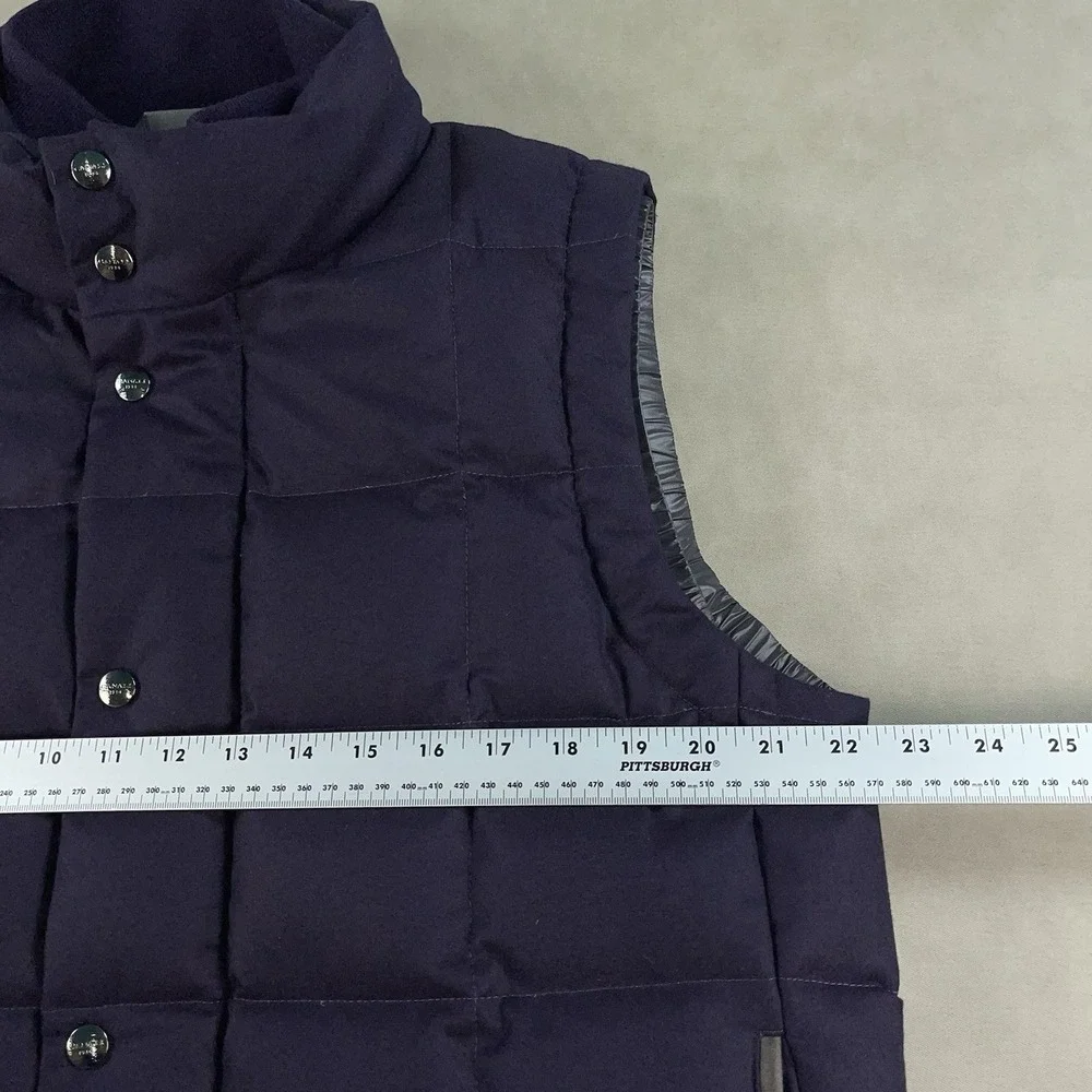 Men's Luxury Canali Wool Quilted Vest Rain Protection Goose Down Padded Size 54